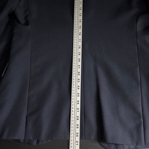 Kuppenheimer Mens Suit Two-Button 42R 33W Stripe Navy‎ Blue Wool - Picture 11 of 13